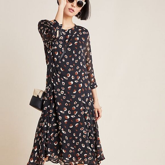 NWT Anthropologie Seen Worn Kept Anais Midi Dress size 6P - Picture 1 of 5